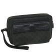 GUCCI GG Canvas Clutch Bag PVC Leather Black 162784 ki2694 Online now