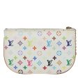 LOUIS VUITTON Monogram Multicolor Pochette MM Pouch White M60028  86949 Cheap