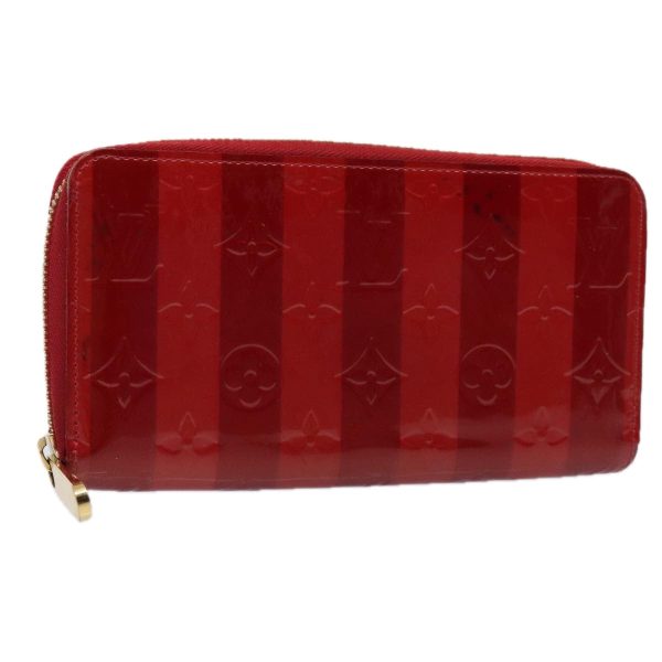 LOUIS VUITTON Vernis Rayure Zippy Wallet Pomme D amour M91718  89527 Online