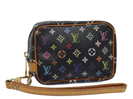 LOUIS VUITTON Monogram Multicolor Trousse Wapity Pouch Black M58034 Auth hk1642 Fashion