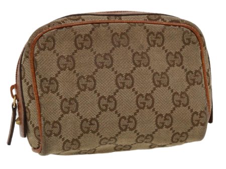 GUCCI GG Canvas Pouch Beige 120978 36673 on Sale