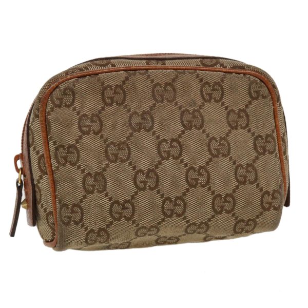 GUCCI GG Canvas Pouch Beige 120978 36673 on Sale