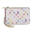 LOUIS VUITTON Multicolor Pochette Cles NM Coin Purse White M93734  86946 Online now