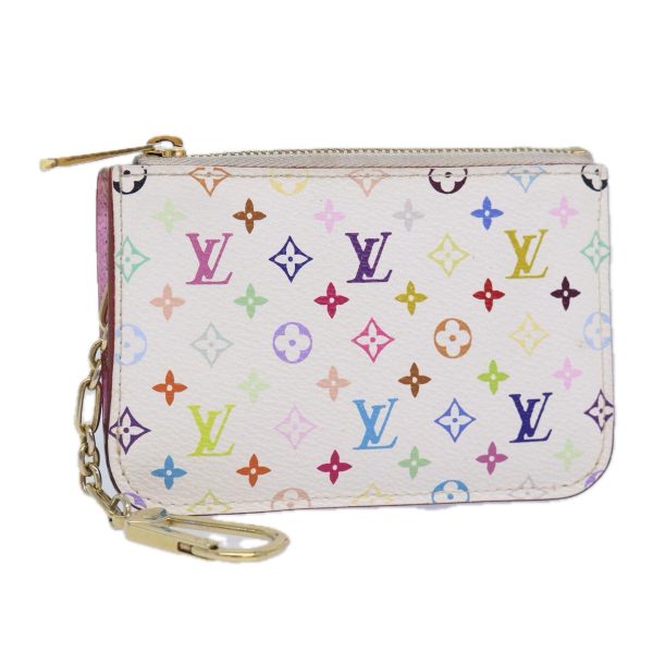 LOUIS VUITTON Multicolor Pochette Cles NM Coin Purse White M93734  86946 Online now