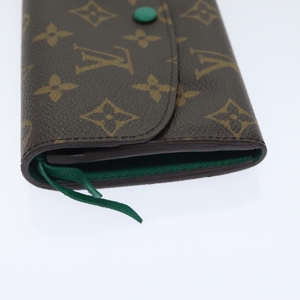 LOUIS VUITTON Monogram Portefeuille Emilie Long Wallet Green M60137 Auth 91912 Hot on Sale