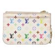 LOUIS VUITTON Multicolor Pochette Cles NM Coin Purse White M93734  88038 Supply