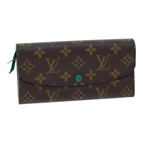 LOUIS VUITTON Monogram Portefeuille Emilie Long Wallet Green M60137 Auth 91912 Hot on Sale