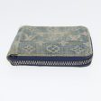 LOUIS VUITTON Monogram Denim Mini Zippy Wallet Wallet Blue M95342  89480 For Sale