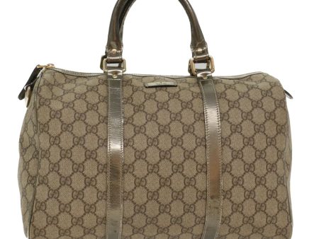 GUCCI GG Canvas Boston Bag PVC Leather Beige 193603 yk7999B Supply