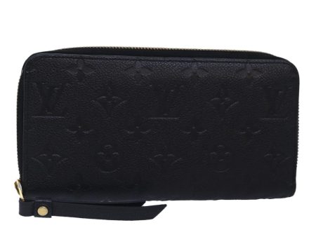 LOUIS VUITTON Monogram Empreinte Zippy Wallet Black M61864  89010A Online