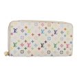 LOUIS VUITTON Monogram Multicolor Zippy Wallet White M60241  92281 For Cheap