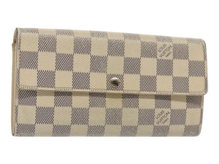 LOUIS VUITTON Damier Azur Portefeuille Sarah Long Wallet N63208  92253 on Sale