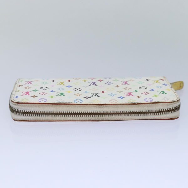 LOUIS VUITTON Monogram Multicolor Zippy Wallet White M60241  86348 For Sale