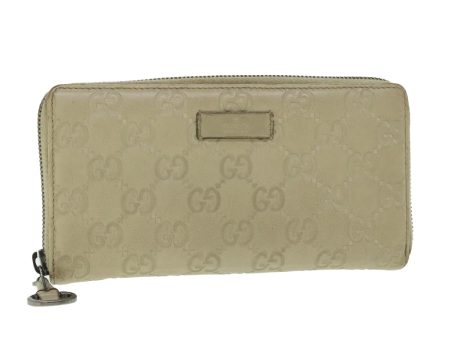 GUCCI GG Canvas Guccissima Long Wallet Beige 224246 51375 Discount