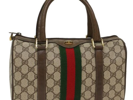 GUCCI GG Canvas Web Sherry Line Boston Bag Beige Red 39•02•006 bs7253 Online Hot Sale