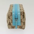 GUCCI GG Canvas Pouch Beige Light Blue 29596 tb831 Hot on Sale