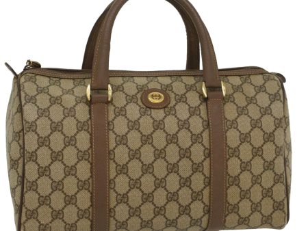 GUCCI GG Canvas Boston Bag PVC Leather Beige 002 123 6842 yk8724 For Discount