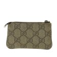 GUCCI GG Canvas Coin Purse PVC Leather Beige 233183 37806 Online