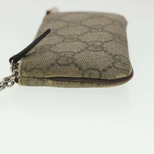 GUCCI GG Canvas Coin Purse PVC Leather Beige 233183 37806 Online