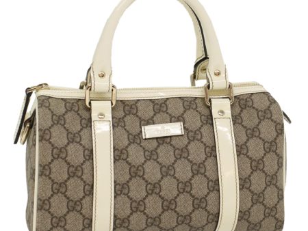 GUCCI GG Canvas Mini Boston Bag PVC Leather Beige 193604 yk8727 Online