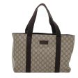 GUCCI GG Canvas Web Sherry Line Shoulder Bag PVC Leather 2Set Beige am4903 Online Sale