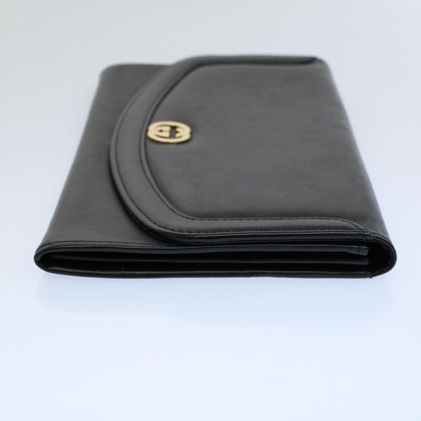 GUCCI Clutch Bag Leather Black ep1846 Hot on Sale