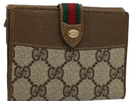 GUCCI GG Canvas Wallet PVC Leather Beige yk8700 Online Sale