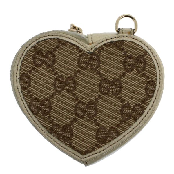 GUCCI GG Canvas Heart Coin Purse Beige 152615 yk8712 For Discount