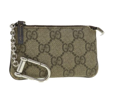 GUCCI GG Canvas Coin Purse PVC Leather Beige 233183 37806 Online