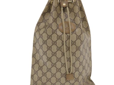 GUCCI GG Canvas Pouch PVC Leather Beige 97.19.303 bs7227 For Discount