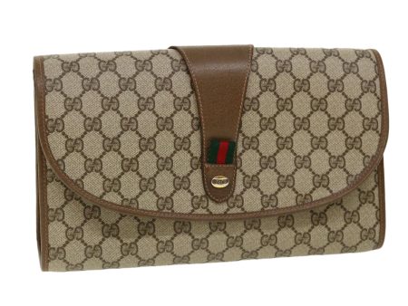 GUCCI GG Canvas Clutch Bag Beige ki2173 Online Sale