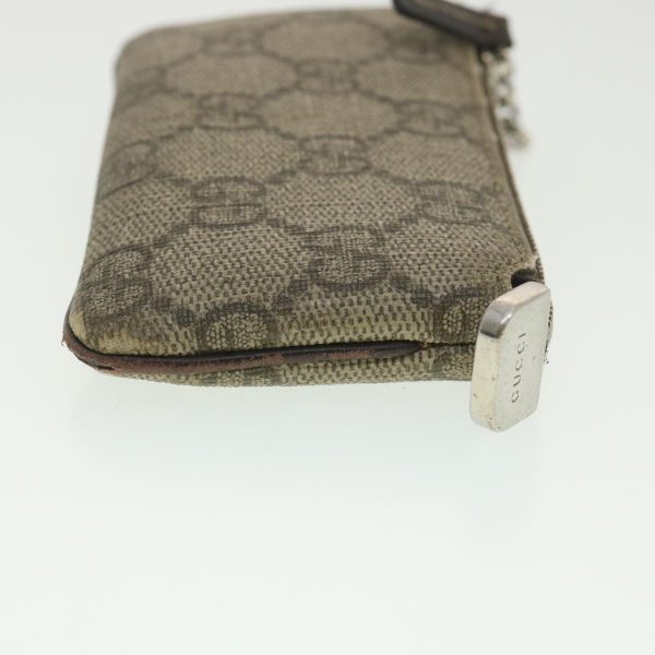 GUCCI GG Canvas Coin Purse PVC Leather Beige 233183 37806 Online