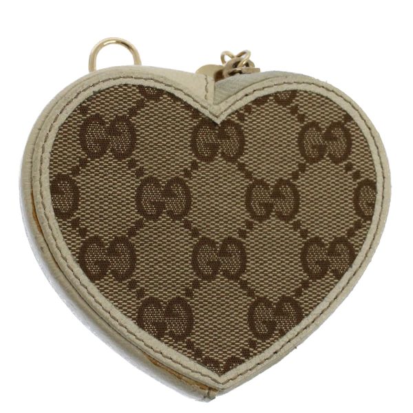 GUCCI GG Canvas Heart Coin Purse Beige 152615 yk8712 For Discount